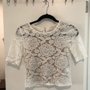 BHLDN lace crop top
